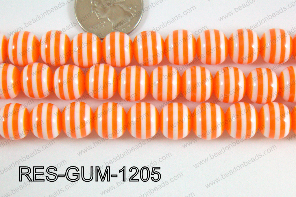 Resin gumball 12mm orange RES-GUM-1205