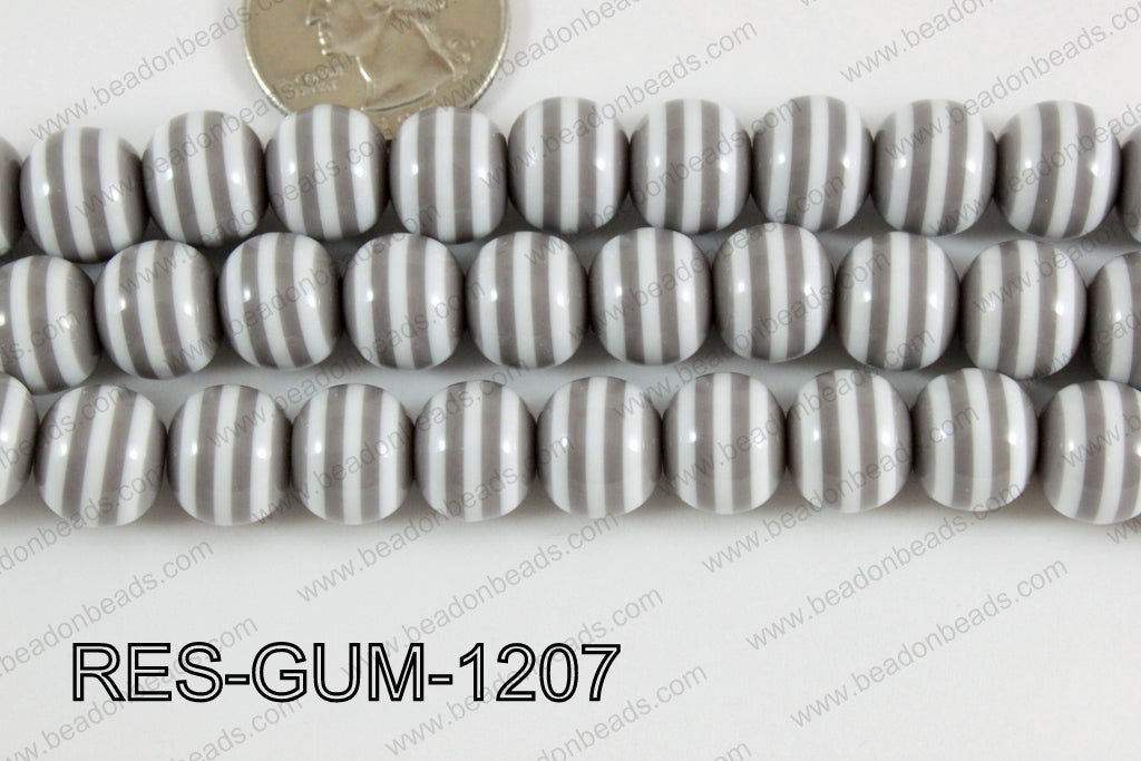 Resin gumball 12mm grey RES-GUM-1207