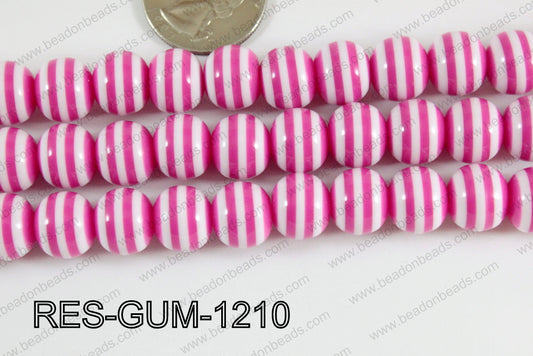Resin gumball 12mm dark pink RES-GUM-1210