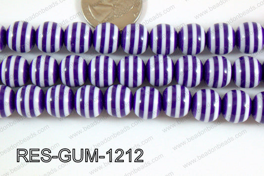 Resin gumball 12mm dark purple RES-GUM-1212
