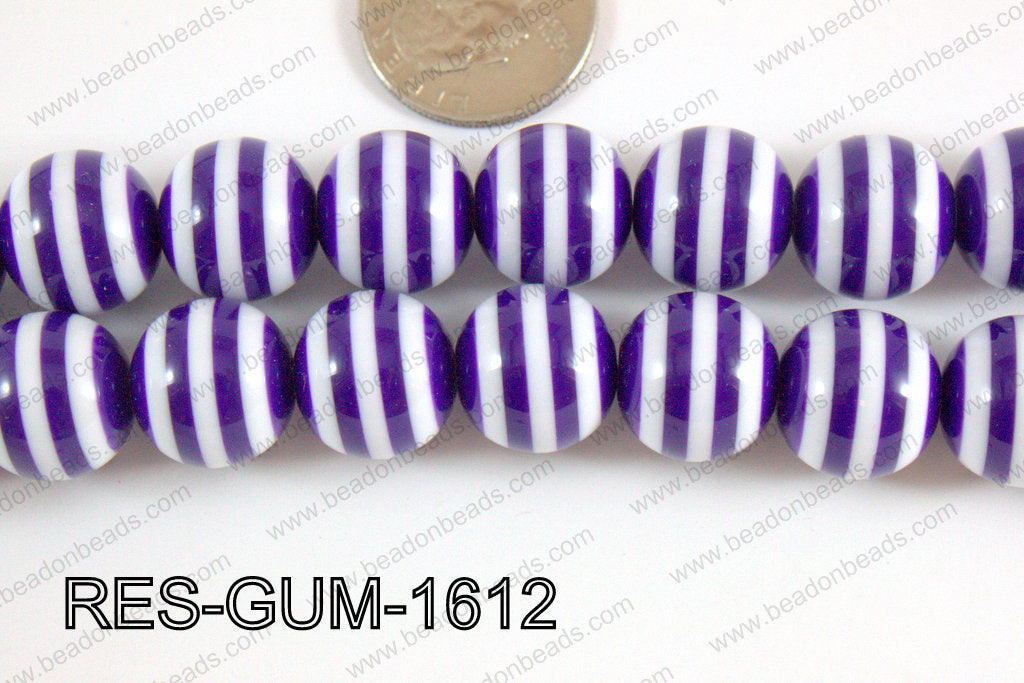 Resin gumball 16mm purple RES-GUM-1612