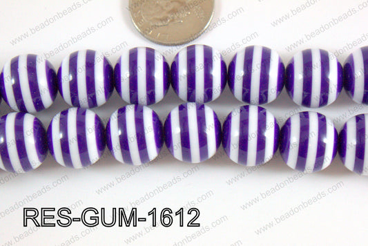 Resin gumball 16mm purple RES-GUM-1612