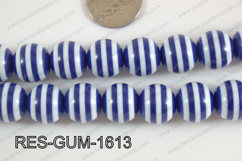 Resin gumball 16mm dark blue RES-GUM-1613