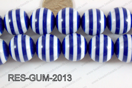 Resin gumball 20mm dark blue RES-GUM-2013