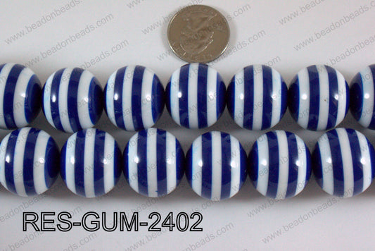 Acrylic Gum Ball Dark Blue 24mm RES-GUM-2402
