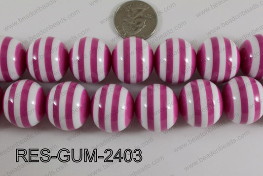 Acrylic Gum Ball Hot Pink 24mm RES-GUM-2403