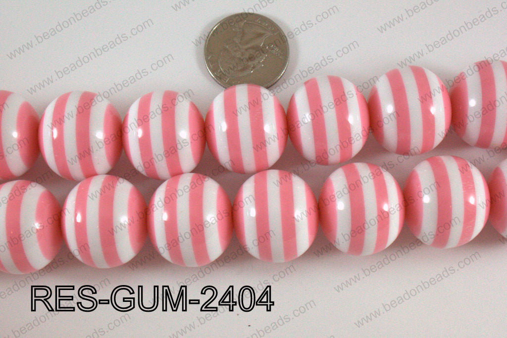 Acrylic Gum Ball Pink 24mm RES-GUM-2404