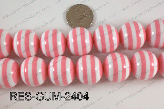 Acrylic Gum Ball Pink 24mm RES-GUM-2404