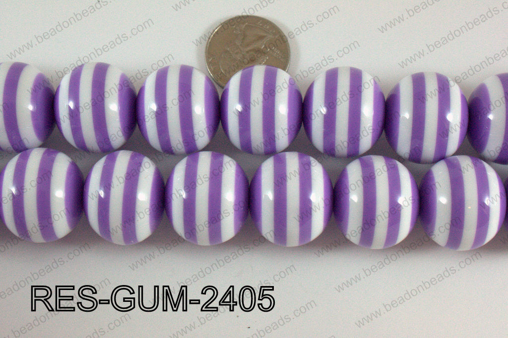 Acrylic Gum Ball Purple 24mm RES-GUM-2405