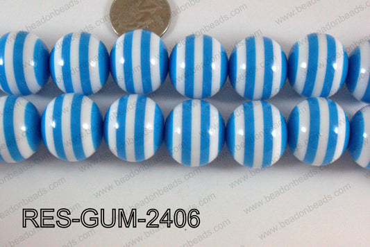 Acrylic Gum Ball Blue 24mm RES-GUM-2406
