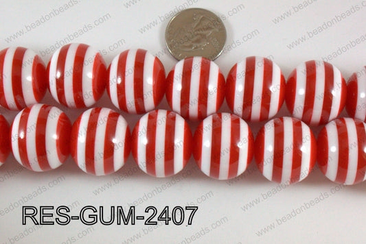 Acrylic Gum Ball Red 24mm RES-GUM-2407