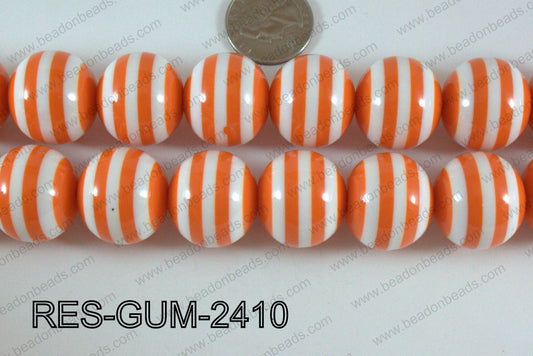Acrylic Gum Ball Orange 24mm RES-GUM-2410