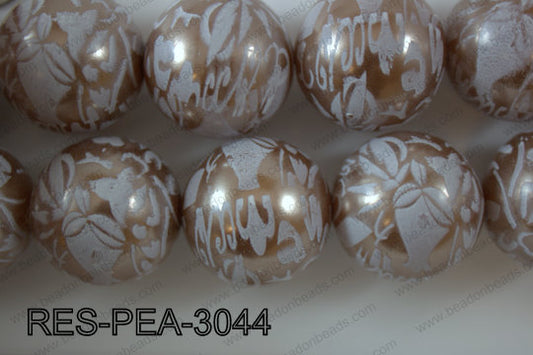 Resin Pearl Round Brown 28-30mm RES-PEA-3044