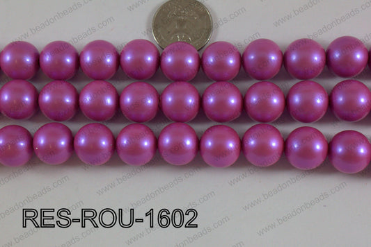Acrylic round satin 16mm Hot pink RES-ROU-1602