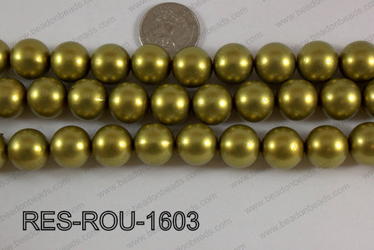 Acrylic  round satin 16mm gold RES-ROU-1603