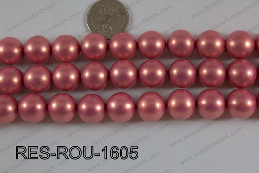 Acrylic round satin 16mm peach RES-ROU-1605