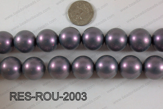 Acrylic round satin 20mm purple RES-ROU-2003