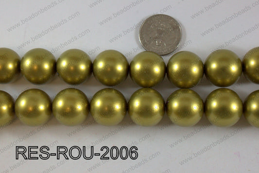 Acrylic round satin 20mm gold RES-ROU-2006