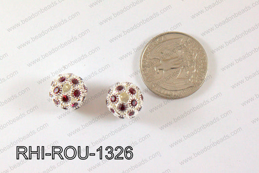 Rhinestone Balls Round 13mm purple RHI-ROU-1326