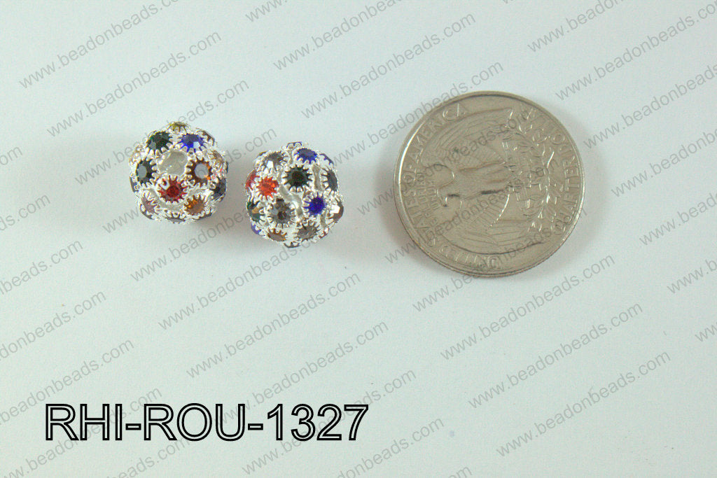 Rhinestone Balls Round 13mm multi RHI-ROU-1327