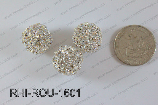 Rhinestone ball Round 16mm Light silver RHI-ROU-1601