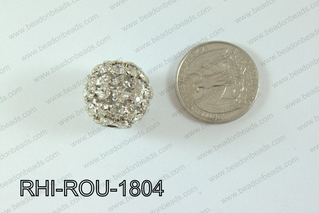 Rhinestone Balls Round 18mm Light silver RHI-ROU-1804