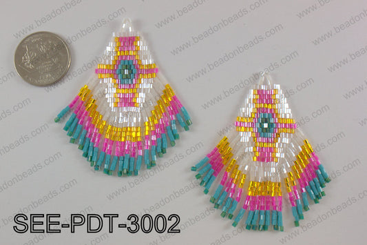 Seed bead pendant 80mm SEE-PDT-3002