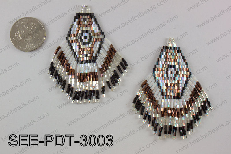 Seed bead pendant 80mm SEE-PDT-3003