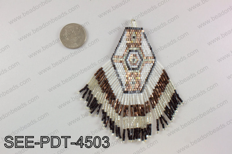 Seed bead pendant 110mm SEE-PDT-4503
