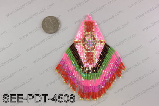 Seed bead pendant 110mm SEE-PDT-4508