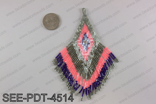 Seed bead pendant 110mm SEE-PDT-4514