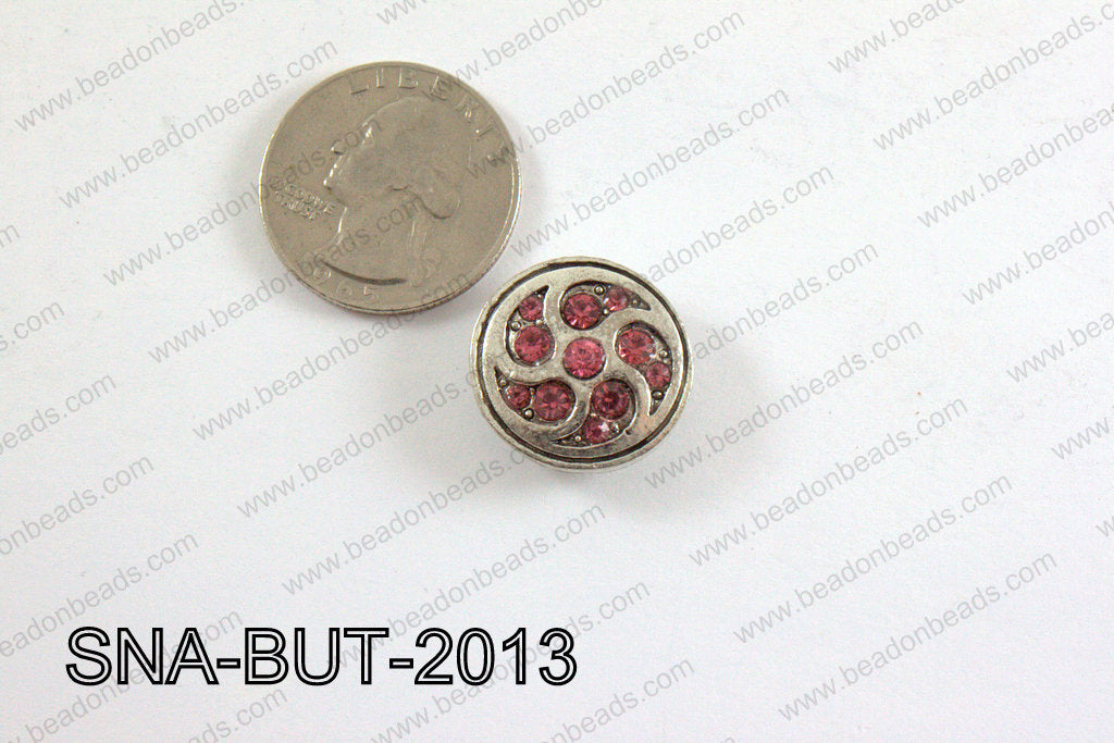 snap button 20 mm hot pink round SNA-BUT-2013