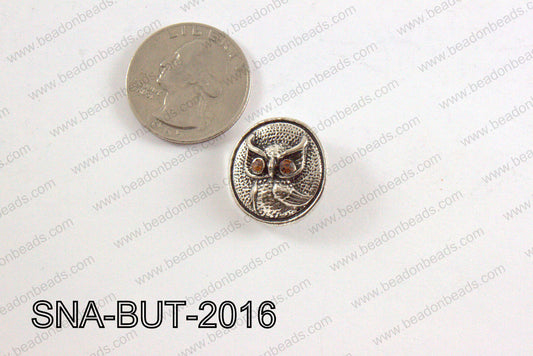 snap button 20 mm brown owl round SNA-BUT-2016