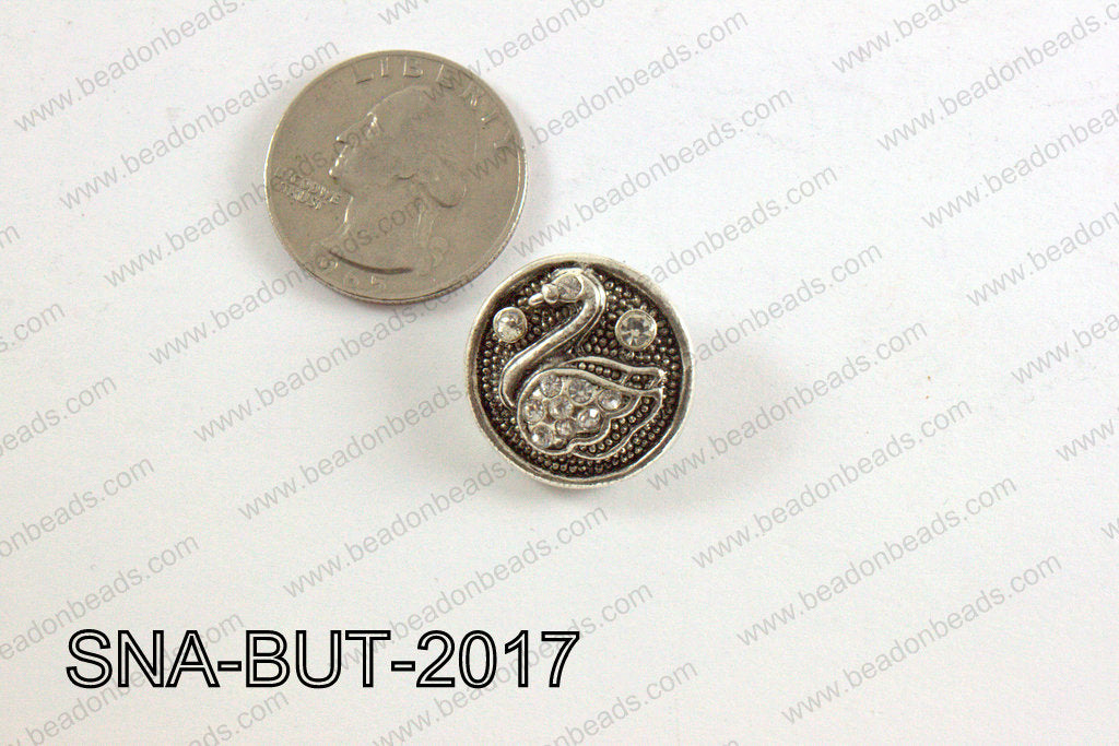 snap button 20 mm clear swan round SNA-BUT-2017