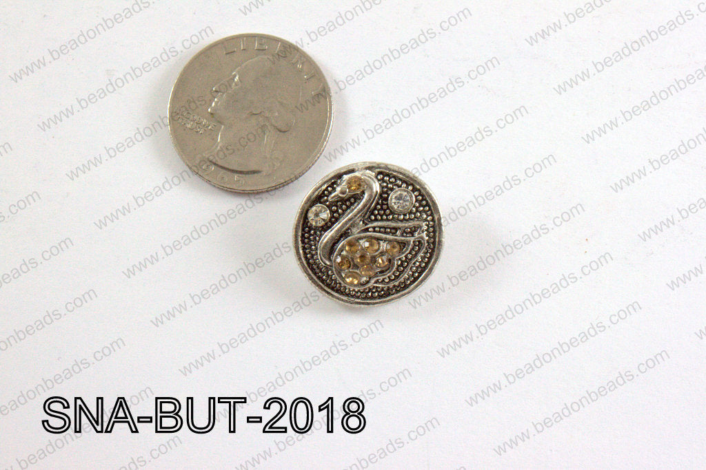 snap button 20 mm brown swan round SNA-BUT-2018