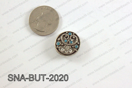 snap button 20 mm light blue round SNA-BUT-2020