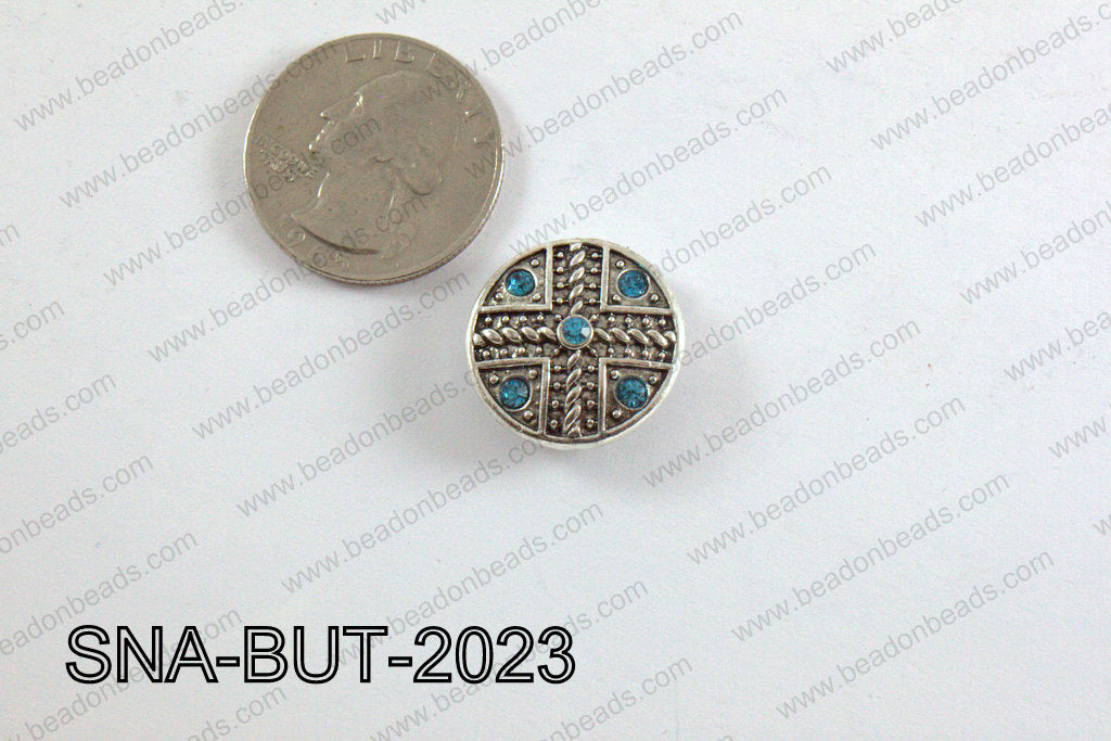 snap button 20 mm light blue round SNA-BUT-2023