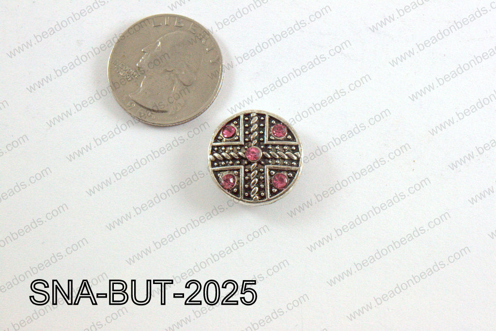 snap button 20 mm pink round SNA-BUT-2025