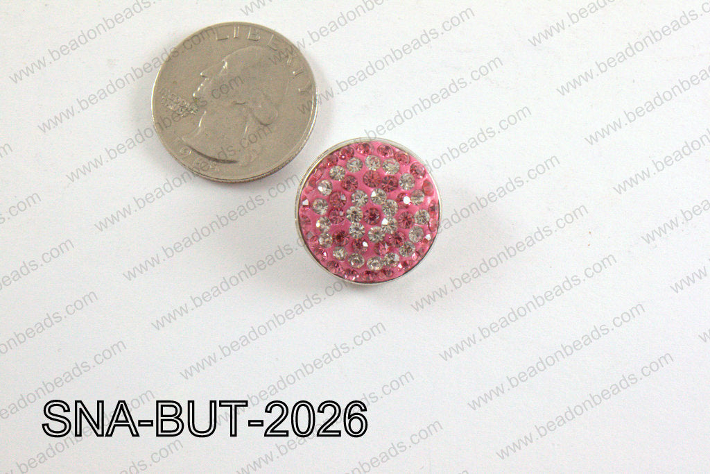 snap button 20 mm pink,clear round SNA-BUT-2026