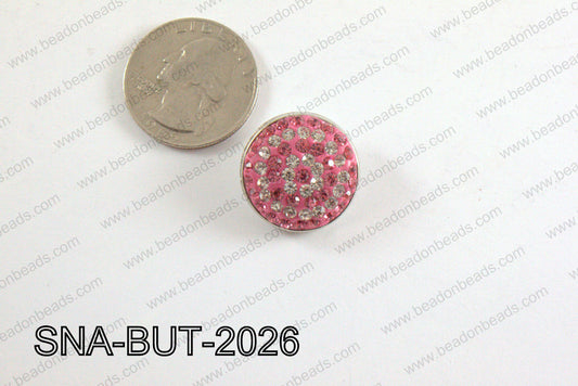 snap button 20 mm pink,clear round SNA-BUT-2026
