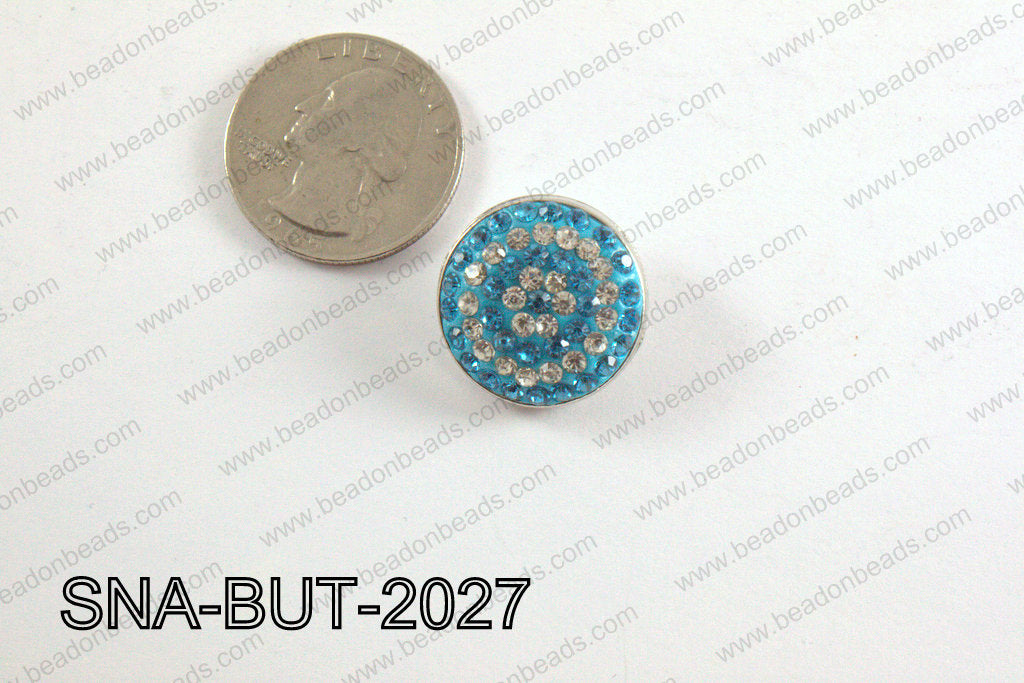 snap button 20 mm light blue, clear round SNA-BUT-2027