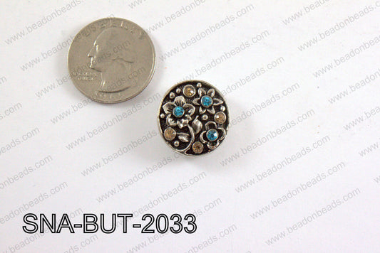snap button 20 mm light blue round SNA-BUT-2033