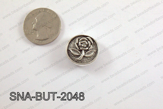 snap button 20 mm metal rose round SNA-BUT-2048