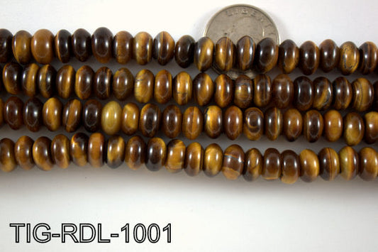 Tiger Eye Rondel 10mm TIG-RDL-1001