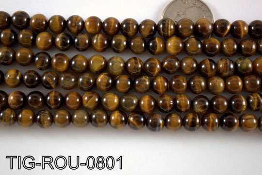 Tiger Eye Round 8mm TIG-ROU-0801