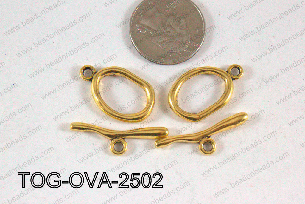 Toggle Oval Gold 25x16mm TOG-OVA-2502
