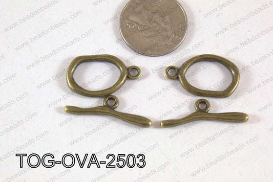Toggle Oval Bronze 25x16mm TOG-OVA-2503
