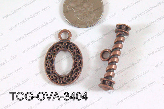 Oval Toggle Copper 34x22mm TOG-OVA-3404