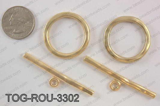 Toggle round 33mm, matte goldTOG-ROU-3302