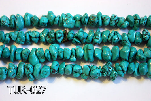 Howlite Chips Turquoise Color 5x10mm
